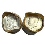 [40] 1968 Kennedy Half Dollar In Paper Rolls
