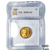 1928 Wheat Cent ICG MS65 RD