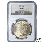 1885-O Morgan Silver Dollar NGC MS65