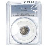 1853 Seated Liberty Half Dime APCGS F12 Arrows