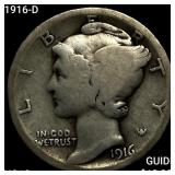1916-D Mercury Dime NICELY CIRCULATED