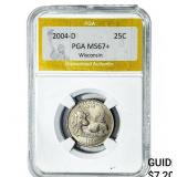 2004-D 25C Wisconsin PGA MS67+