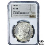 1878-S Morgan Silver Dollar NGC MS64