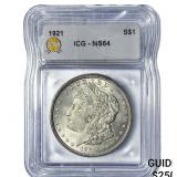 1921 Morgan Silver Dollar ICG MS64