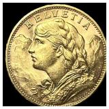 1916 France Gold 20 Franc