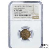 1891/81-SO Chile Silver Decimo NGC VF Details