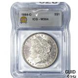 1884-O Morgan Silver Dollar ICG MS64