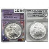 [2] 1986-2009 Silver Eagle ANACS MS69/MS70