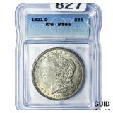 1921-D Morgan Silver Dollar ICG MS65