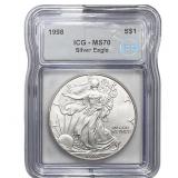 1998 Silver Eagle ICG MS70