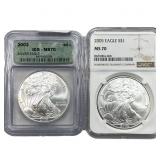 [2] 2003-2005 Silver Eagle NGC/ICG MS70