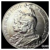 1901-A Germany, Prussia Silver 5 Marks CHOICE BU