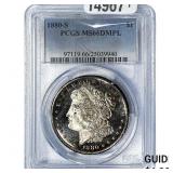 1880-S Morgan Silver Dollar PCGS MS66 DMPL