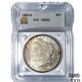 1880-S Morgan Silver Dollar ICG MS65