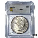 1880-S Morgan Silver Dollar ICG MS63