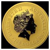 2005 Australia 1oz Gold $100 Proof-Chicken
