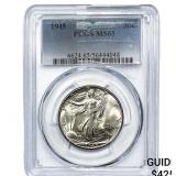 1945 Walking Liberty Half Dollar PCGS MS65