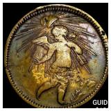 1831 Mexico Brass Zacatecas 1/2 Real CHOICE AU
