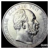 1871 Germany, Prussia Silver 1 Thaler CHOICE AU