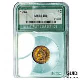 1903 Indian Head Cent NTC MS66 RB
