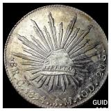 1894 Mexico Silver Cap and Rays 8 Reales GEM BU