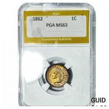 1862 Indian Head Cent PGA MS63