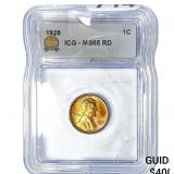 1928 Wheat Cent ICG MS65 RD
