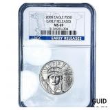 2008 $50 1/2oz Platinum Eagle NGC MS69