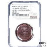 New York NY Maroon Brown, Pangborn&Co. Token NGC