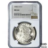 1883-O Morgan Silver Dollar NGC MS64