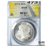 1879 Morgan Silver Dollar ANACS MS62 PL