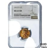 1912-D Wheat Cent NGC MS63 RB