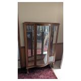 OAK CURIO CABINET HAS GLASS SHELVES NOT PICTURED