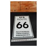 METAL ROUTE 66 SIGN