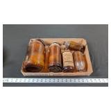 VINTAGE AMBER BOTTLES