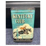 Vintage Kentucky Club Tobacco Pocket Tin Vintage Kentucky Club Tobacco Pocket Tin