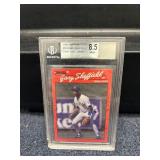 1990 Donruss Gary Sheffield Game Used Jersey Grade 1990 Donruss Gary Sheffield Game Used Jersey Grade