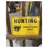 Vintage OHIO Hunting Metal Sign