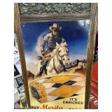 Lone Ranger Merita Bread Metal Sign