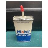 New OLD Stock MINT Mobil Handy Oiler Can FULL