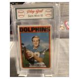 1972 Topps Bob Griese Football Card Graded 10