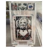 Harley Quinn Playing Card B/W Slabbed Card