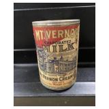 RARE! Old Mt.Vernon Evaporated Milk Can-Paper Labl