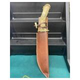 LARGE 16' Antler Stag Handle Buffalo Nickel Knife