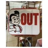 Vintage Frisch's Big Boy OUT Sign 36.5' x 31'