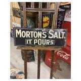 Vintage Morton's Salt Embossed Metal Sign