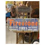 Vintage Firestone Tires Gas Oil Porcelain Sign