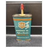Vintage RARE OK's Oil Oiler Can GAS OIL