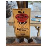 Oilzum OSWALD PC Porcelain Door Push Sign GAS OIL