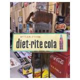 Vintage Embossed Diet-Rite Cola Soda Sign 54'